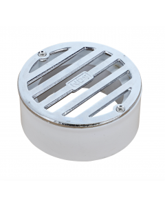 NDS 3" Round Polished Chrome Grate With PVC Collar