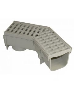 NDS 862 - 5" Pro Series Deep Profile Grate and Channel Drain 45-Degree Elbow