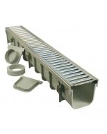 NDS 864GMTL - 5" Pro Series Channel Drain Kit with Metal Grate