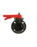 Red Flag -  2 1/2" PVC Commercial Grade Butterfly Valve, Gray, 17025