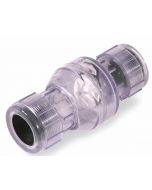 2" Clear PVC Compression Swing Check Valve