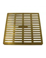 NDS 12" Square Catch Basin Grate - Brass