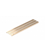 NDS Mini Channel Grate, 12" Satin Brass