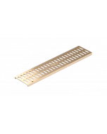 NDS Mini Channel Grate, Satin Brass (12" Length)