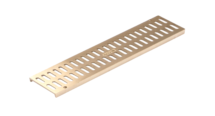 NDS Mini Channel Satin Brass Grate