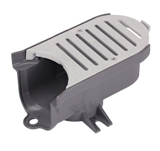 NDS Spee-D Contour middle section with gray grate allowing 0 to 9 degrees of deflection