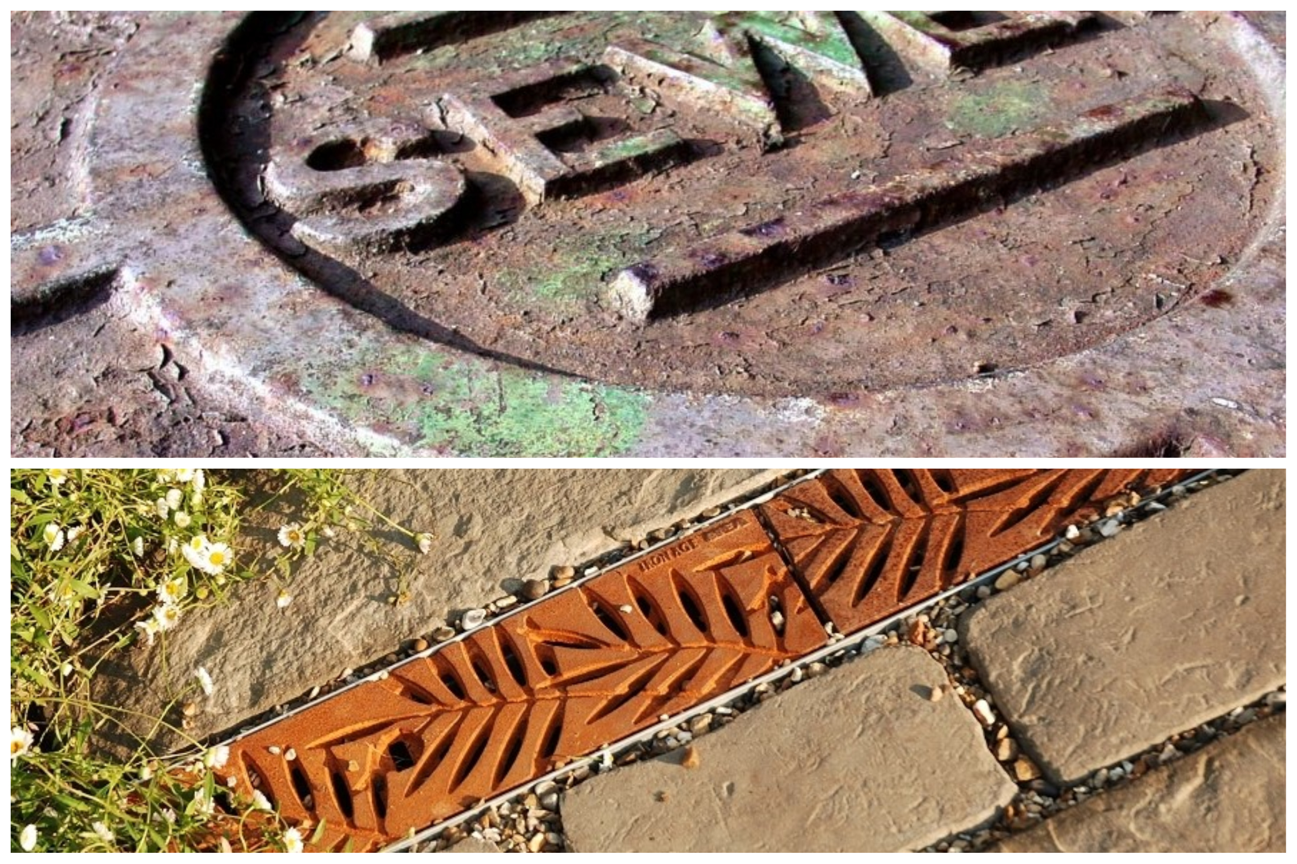 Rusted Iron Metal Grates Blog Display